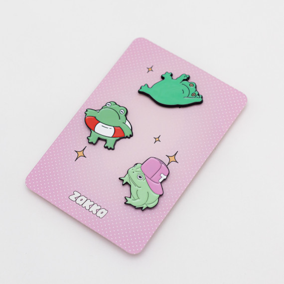 Значки Cool frog (набор/3 шт.)