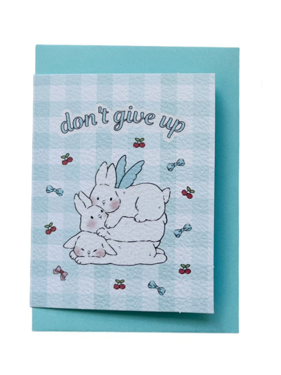 Открытка Don't give up (в наборе с конвертом)