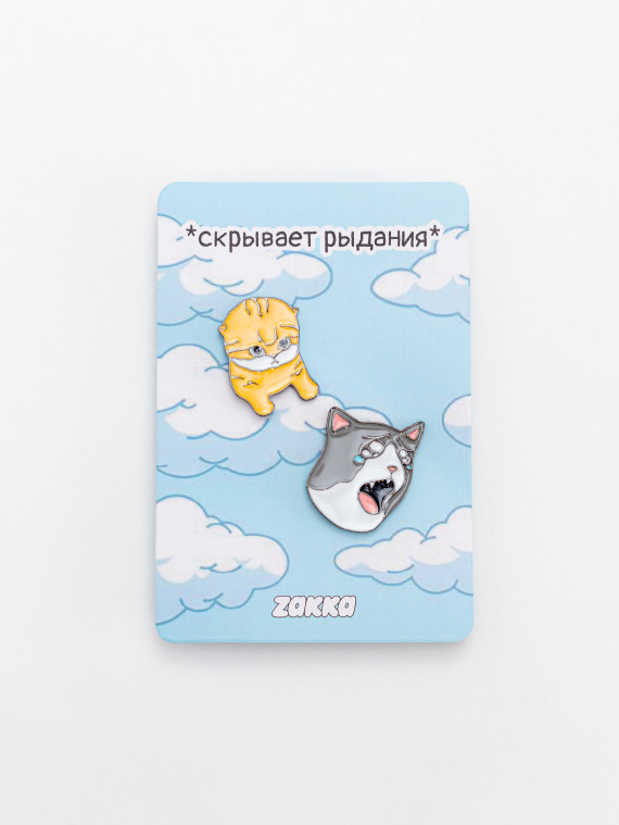 Значок Cry fo help (набор/2 шт.)